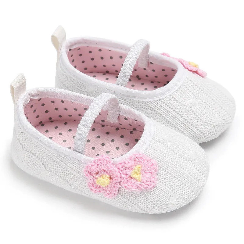 2018 Симпатичные новорожденных для маленьких девочек Обувь с цветочным орнаментом для принцессы мягкая подошва против скольжения 0-18 месяцев