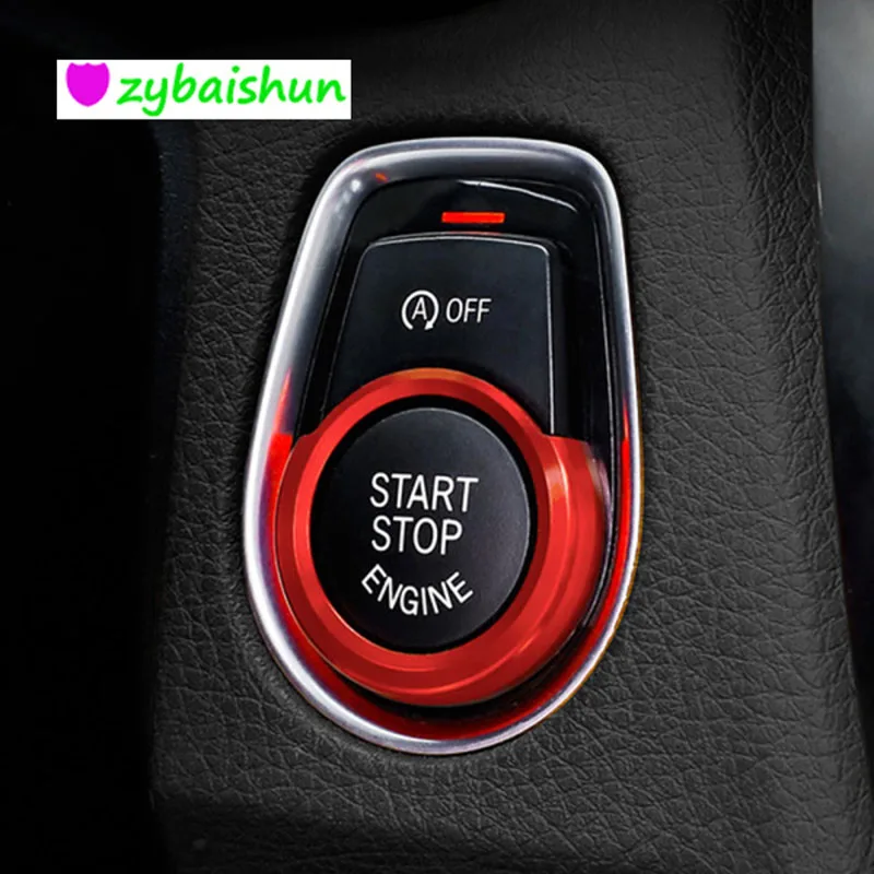 

Car Engine 3 Colors Car Ignition Engine Start Stop Switch Cover Ring Trim Sticker for BMW X1 1 2 3 4 Series F20 118i 120i F22