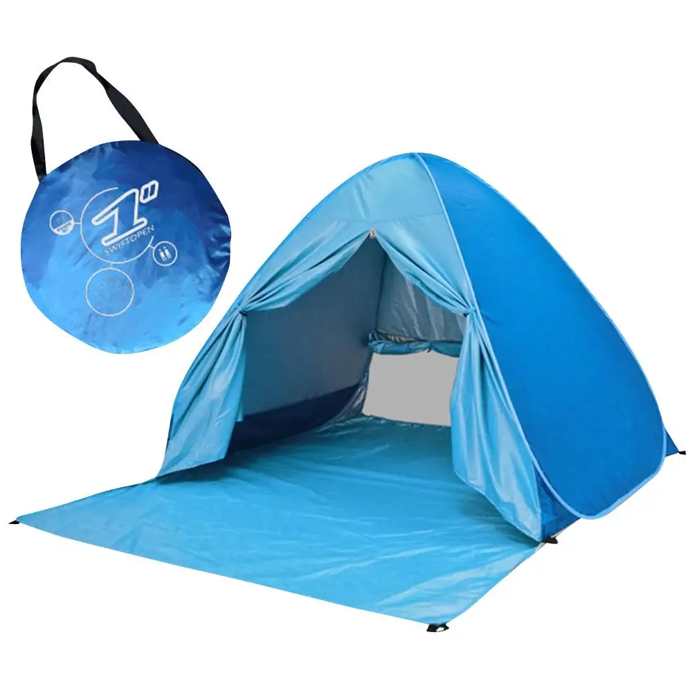 Large Pop Up Beach Tent Automatic Sun Shelter Outdoor Cabana Sun Umbrella 2-3 Person Fishing Anti UV Sun Shelter Tents Portable