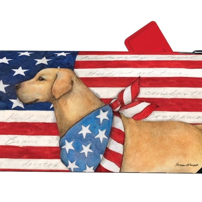

Magnet Works Patriotic Pup Magnetic Mailbox Wrap Cover #01675