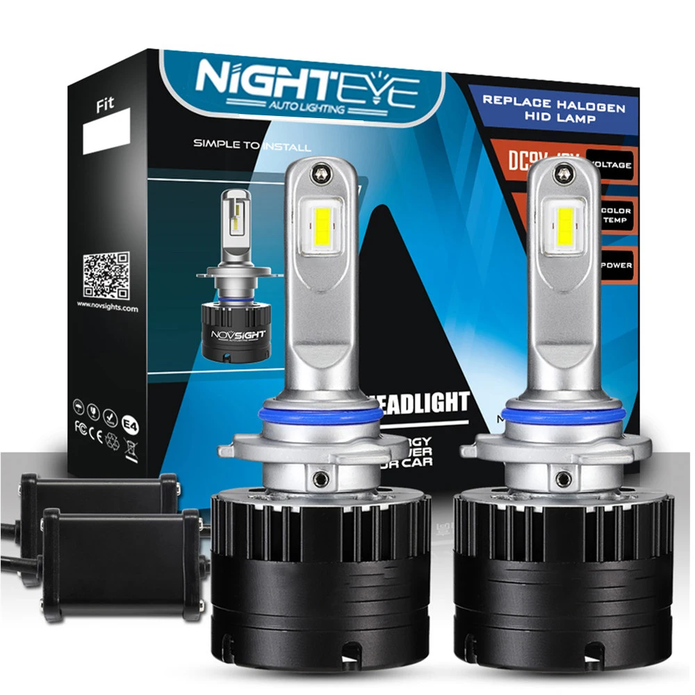 

NIGHTEYE N16 2PCS Automotive Headlamps H7 LED light H1 H4 Super Bright Car light H11 9005 9006 Headlight Bulbs 14400LM 80W