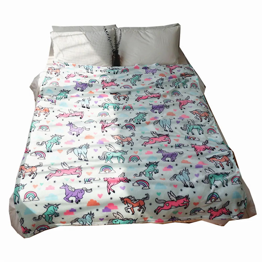 

WINLIFE Supper Soft Cartoon Blankets for Kids Unicorn Blankets and Throws for Girls