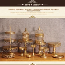 Золотые свадебные десерт лоток торт стенд кекс Пан party питания 12 шт./компл