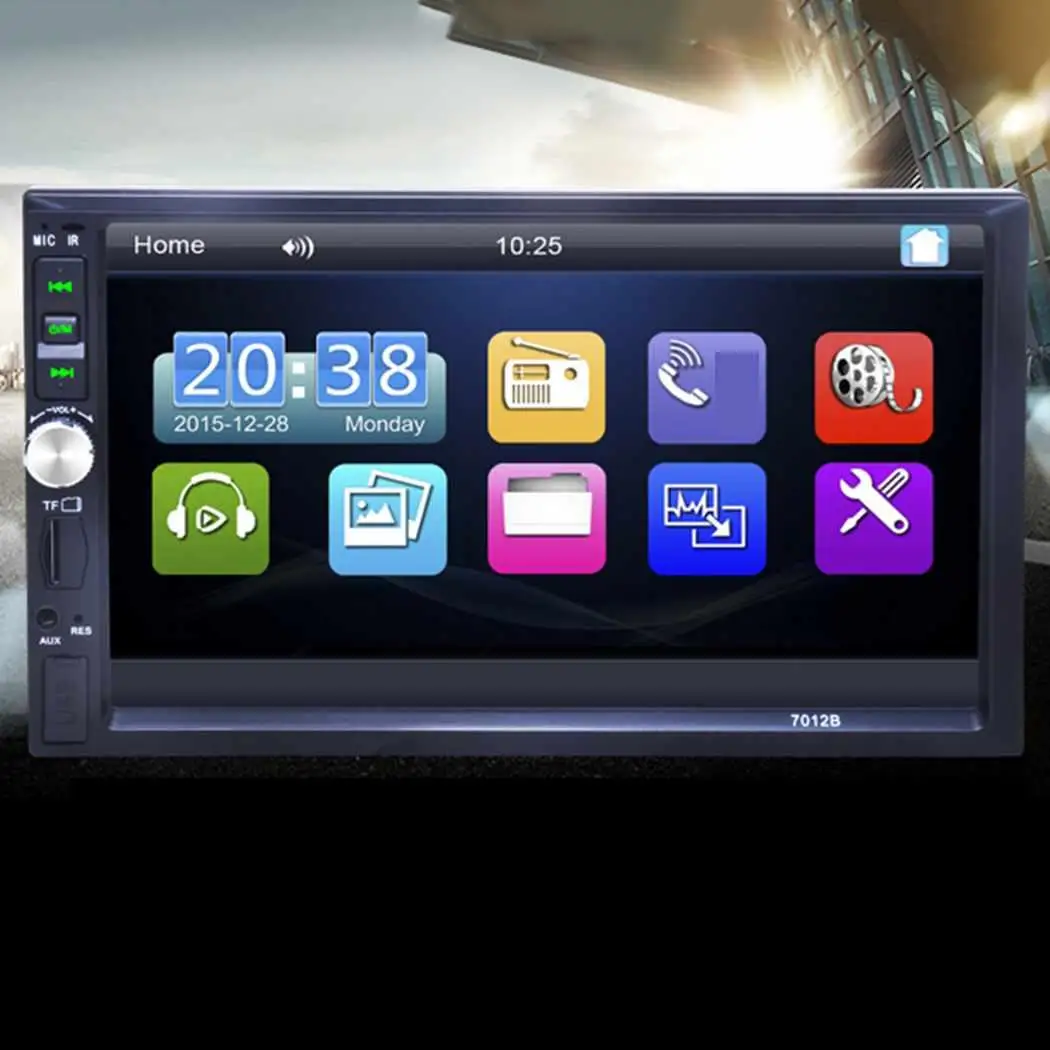

7inch 2 Din Car Radio Car Stereo MP5 Player Touch Screen TF USB FM Bluetooth DVD Video Auto Multimedia Player with Camera 7012B