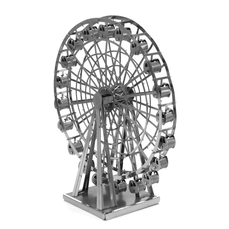 

3D Metal Puzzle Famous Building For Ferris wheel Model Assemble Kits Puzzle Laser Cut Jigsaw Toys for Beginner