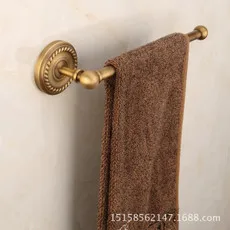 Европейский набор аксессуаров для ванной комнаты, античная латунь, щетка для унитаза, уникальный бронзовый набор для резьбы, J303 - Цвет: towel ring