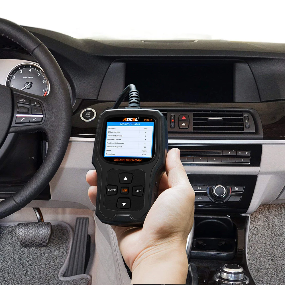 Диагностический сканер ANCEL EU410 OBD2 ODB для Peugeot Citroen Renault Opel считыватель кодов