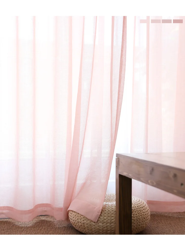 Мягкая Белая Тюлевая занавеска для гостиной в японском стиле, прозрачная оконная занавеска из вуали для спальни, столовой, на заказ