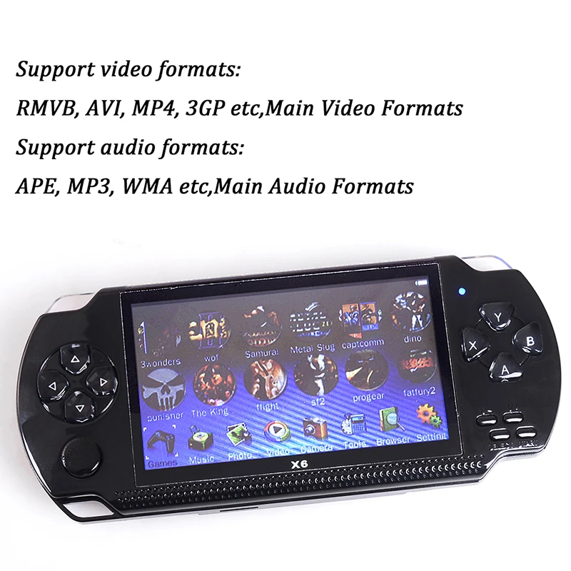 4.3in Ручной игровой консольный плеер встроенный в 1000 игр 32 бит 8G видео