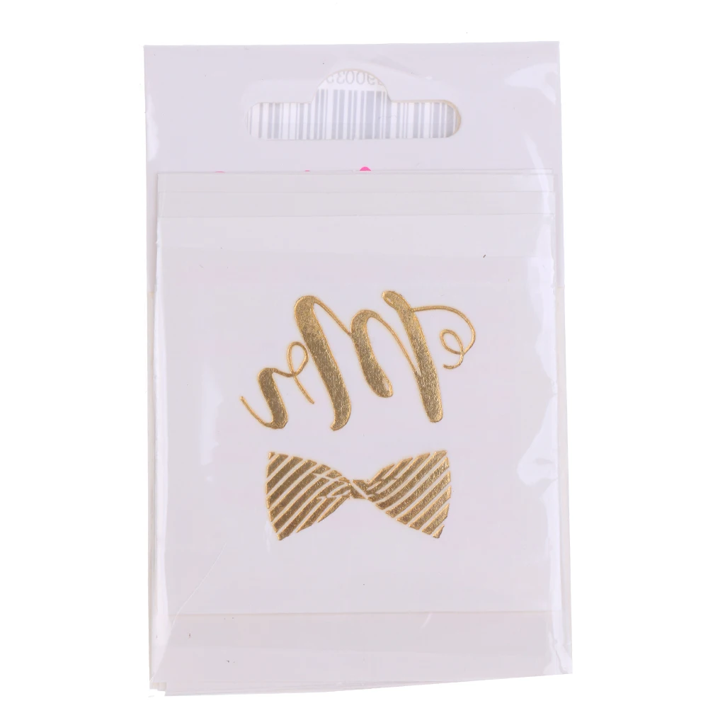 MagiDeal 10xMetallic Gold Team Bride Tribe Temporary Tattoos Sticker Wedding Favor Beauty Decal Waterproof Tattoo Sticker