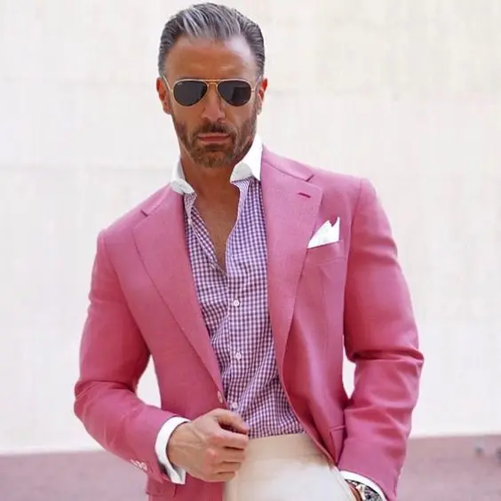 pink blazer men