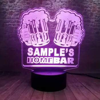 

3D Illusion Nightlight LED 7 Colors Change Light Desk Flash Homebar Simple Model Light-up Toys Decor
