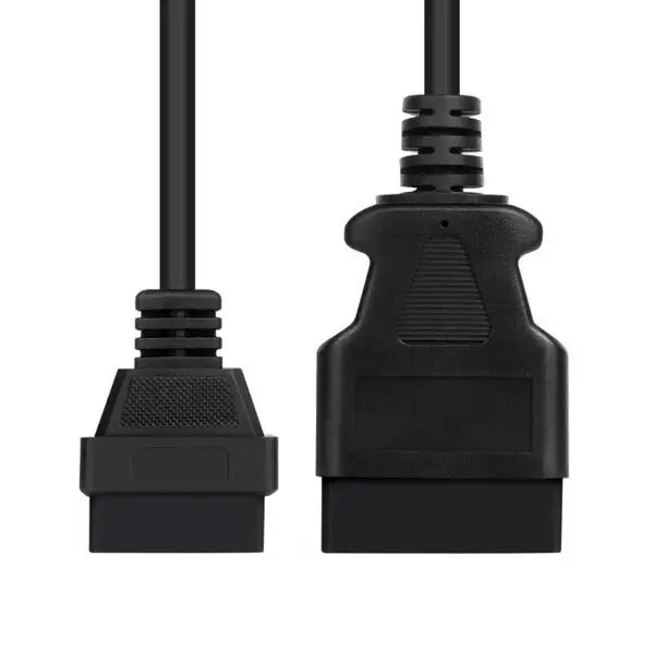ELM327 30 см OBDII 16 контактный Удлинительный кабель OBD2 штекер гнездо коннектор