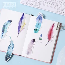 30 шт./кор. креативные красочные перо Бумага Закладка Книга маркеры Закладка милые Канцтовары Школьные принадлежности друг подарок