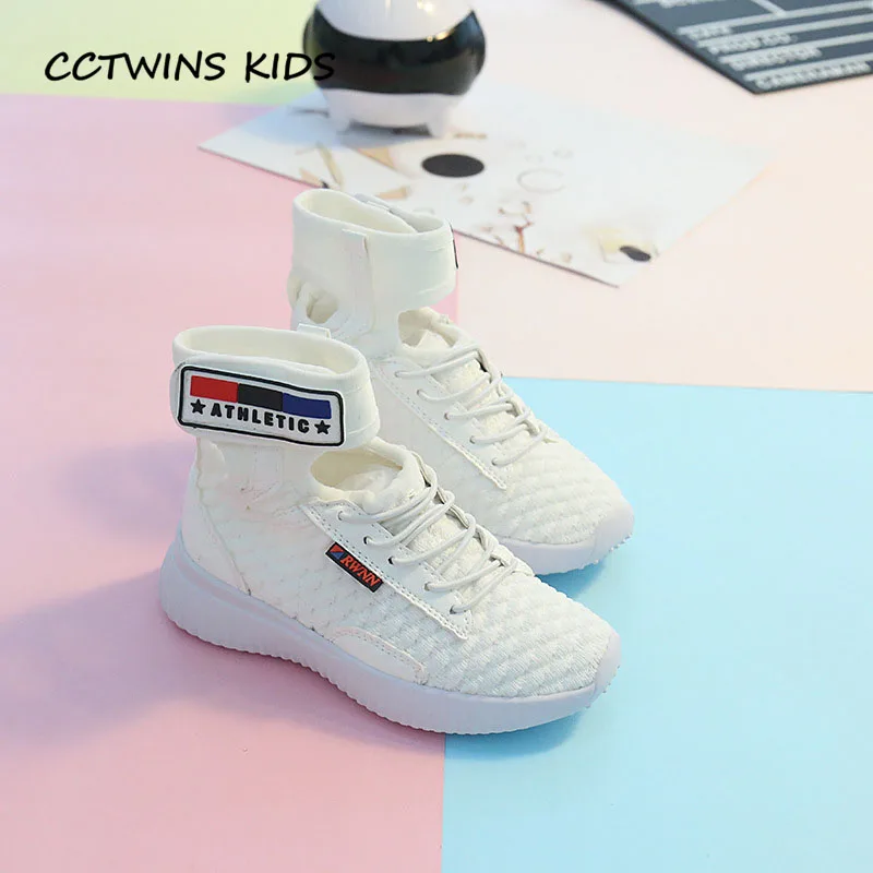 

CCTWINS KIDS 2018 Autumn Children Fashion High Top Sneaker Baby Boy Black Casual Trainer Girl Brand Sport Shoe Toddler FH2210