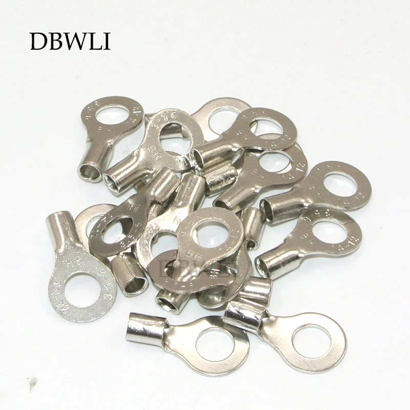 

1000 Pcs RNB2-4 RNB2-3.2 RNB2-5 RNB2-6 Non Insualted Ring Crimp Terminals Wire Tips Connector for AWG 16-14