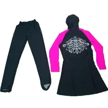 Большой размер Мусульманский купальник женский полный охват ислам черный арабский купальник пляжная одежда Maillot De Bain Femme