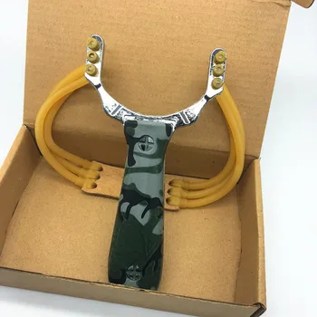 

Popular Powerful Sling Shot Aluminium Alloy Slingshot Camouflage Bow Catapult Outdoor Hunting Slingshot Hunt Tool Accessories