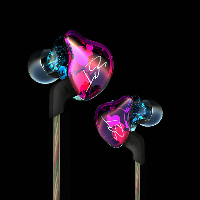 KZ ZST красочные сбалансированные арматуры с динамическим наушником-вкладышем шумоподавление гарнитура с микрофоном замена кабеля ZSN PRO - Цвет: Purple no mic