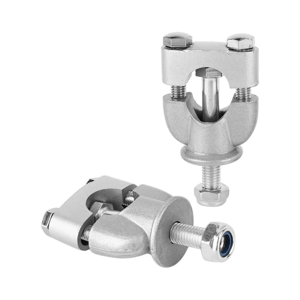 

New arrive 2x 7/8'' 22mm Silver Handle Bar Mount Mounting Riser Clamp Motorbike Motorcycle Car Accessories