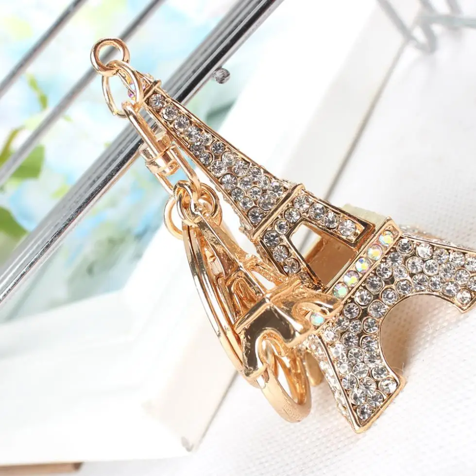 Tree Cute Keyring Rhinestone Crystal Charm Pendant Keychain Bag Love Gift New