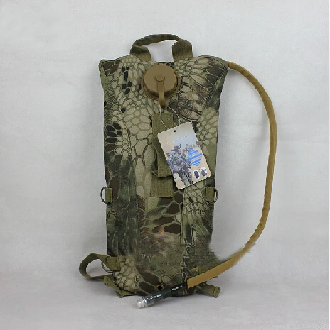 Python pattern camouflage outdoor riding hiking Camelback hydration pack tactical equipment package includes 2 5 L
