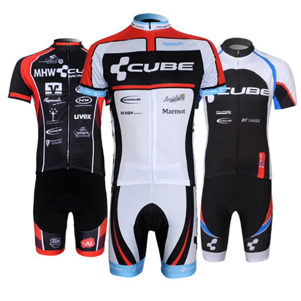 

2018 pro team cube cycyling jersey sets Summer ropa ciclismo Short sleeve Cycling Jersey Outdoors Quick dry cycling clothing