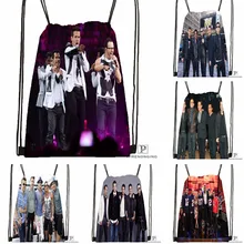 Custom New Kids on The Block Drawstring Backpack Bag Cute Daypack Kids Satchel Black Back 31x40cm