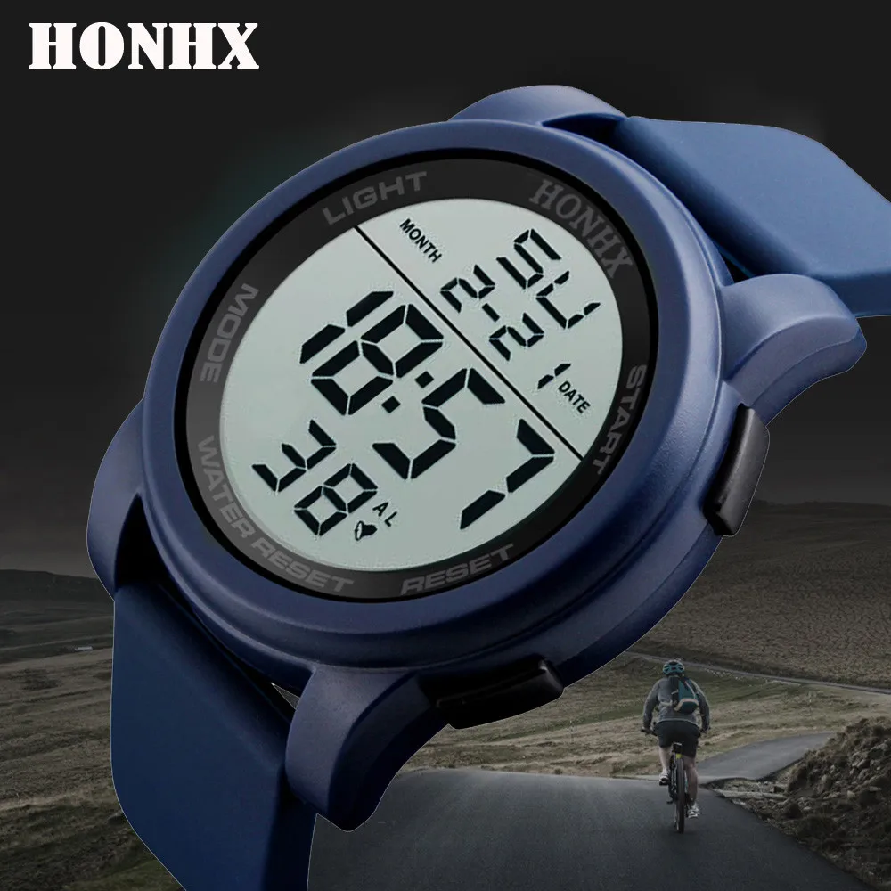 HONHX модные роскошные для мужчин Пряжка аналоговый цифровой Военная Униформа светодиодный LED водостойкие s часы ручные часы Reloj inteligente mujer