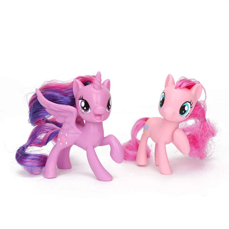 Игрушки My Little Pony Rainbow Dash Twilight Sparkle Pinkie Pie Fluttershy ПВХ экшн фигурка Коллекционная