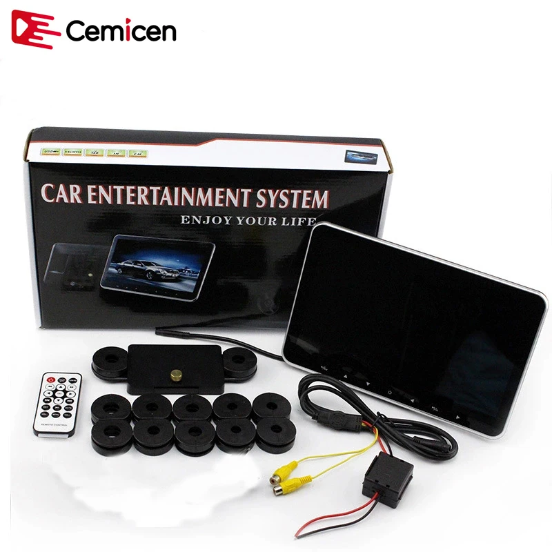 Cemicen 2 шт. 10,2 дюймов ультра-тонкий автомобильный монитор на подголовник MP5 плеер HD 1080P видео экран с USB/SD/HDMI/FM передатчик/динамик