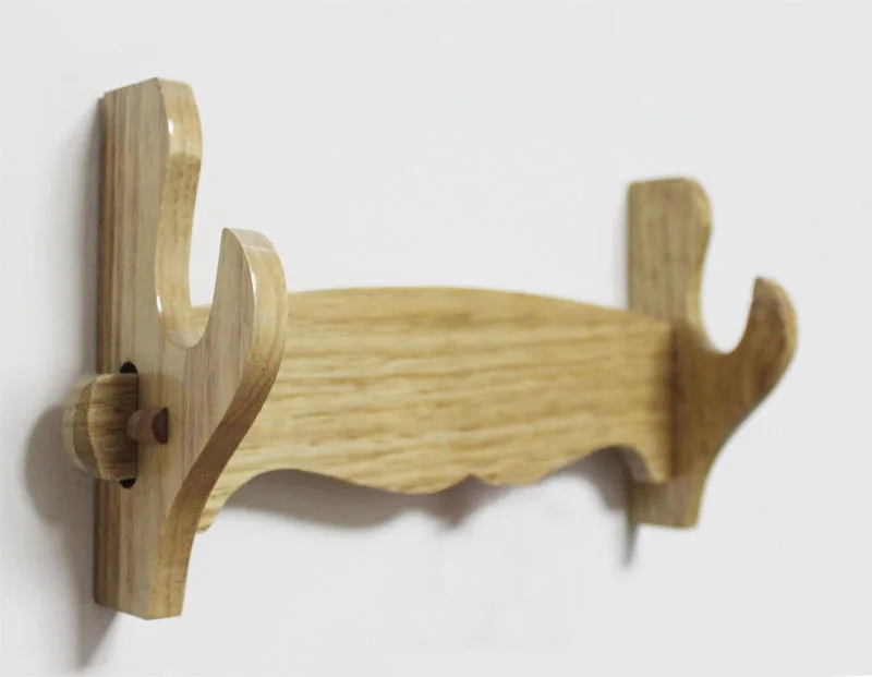 Wood Wall Mount Bracket Katana Samurai Sword Holder Stand Hanger One