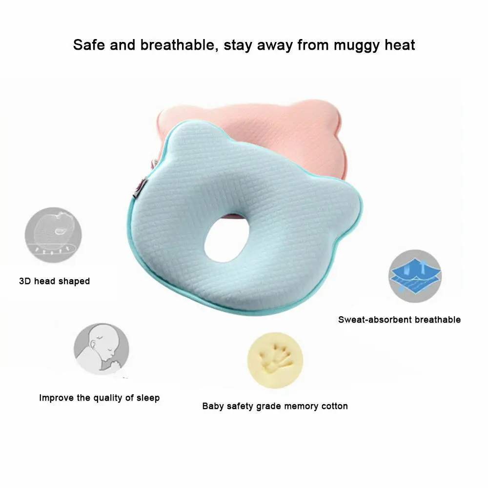 Newborn Baby Pillow Soft Infant Baby Nursing Prevent Flat Head Memory Foam Cushion Shaping Pillow Sleeping Positioner Protect
