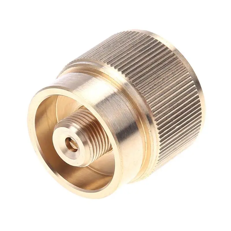 

Pure Copper Camping Adapter Propane Small Tank Input Lindal Valve Output Connector Outdoor Camping Propane Tank Input Adapter