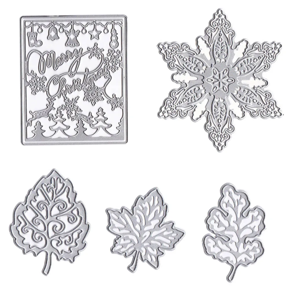 

DIY Embossing Cutting Dies Tool Mould Leaves Merry Christmas For Scrapbooking Photo Album SDF-SHIP