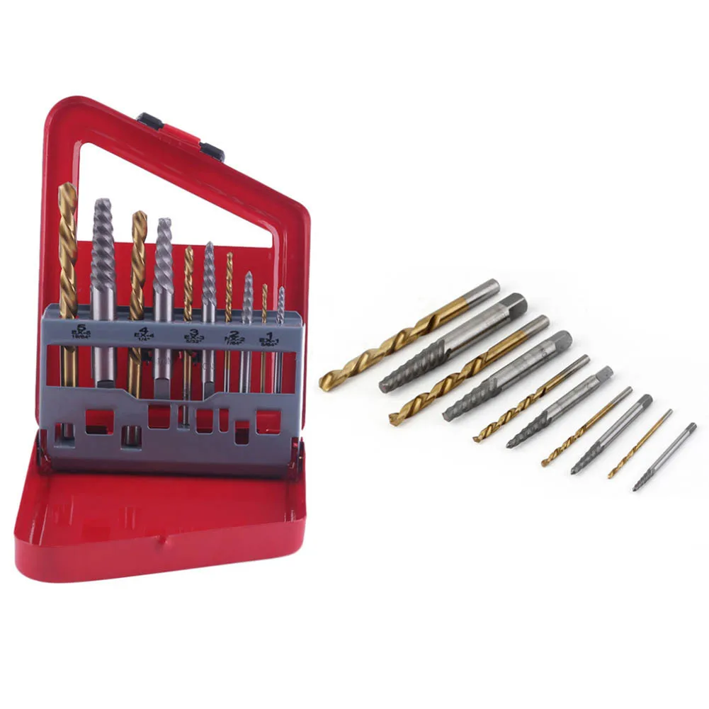Buy 10PC Screw Extractor Set Free Titanium Drill