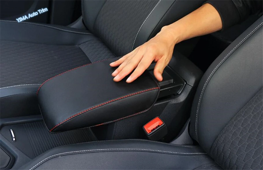 

Lapetus Car Styling Armrest Pad Covers Middle Seat Armrest Protection Mat Cover Kit Fit For Volkswagen VW Tiguan MK2 2016 - 2019