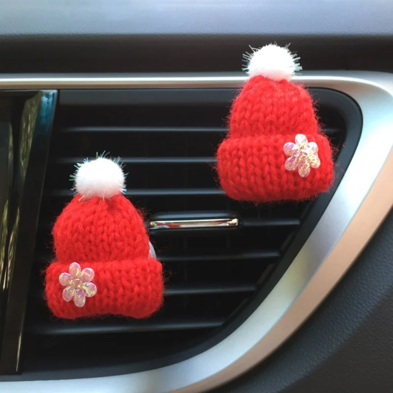 Рождественская шляпа, автомобильный освежитель воздуха, авто ароматизатор, зажим, вентиляционные парфумы, автомобильные Ароматические аксессуары, Автомобильные украшения - Название цвета: Красный