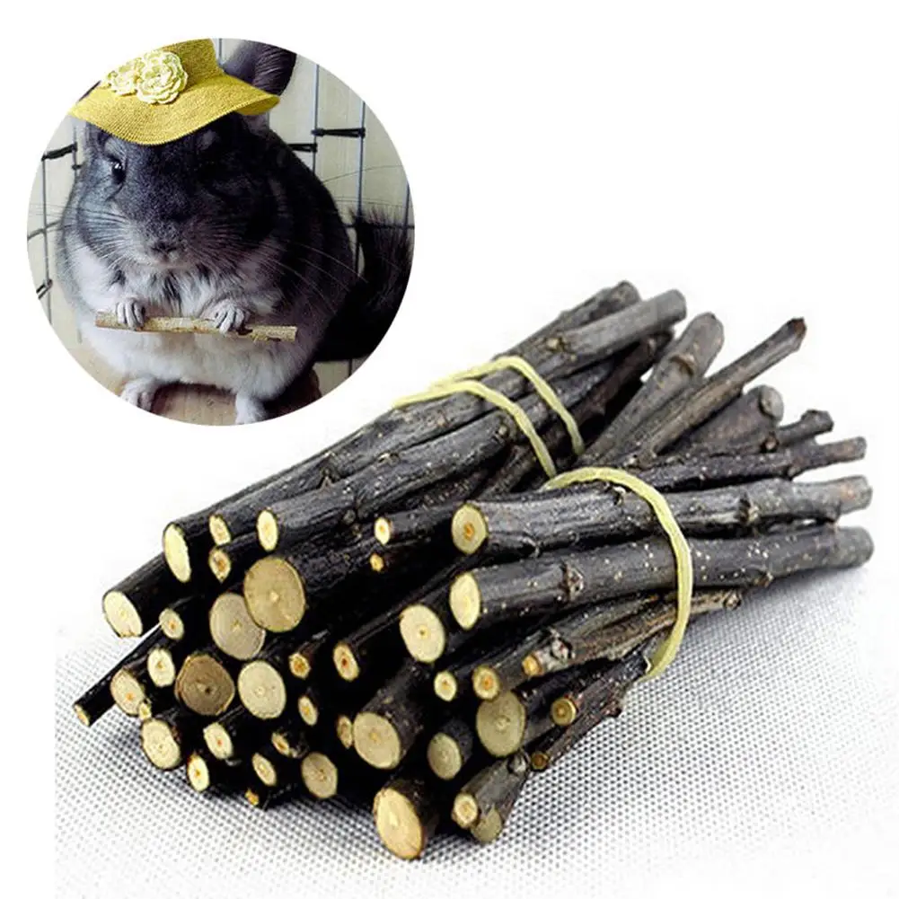 

40# Hot Sale Natural Wood Chew Sticks Twigs for Small Pets Rabbit Hamster Guinea Pig Toy Pet Supplies