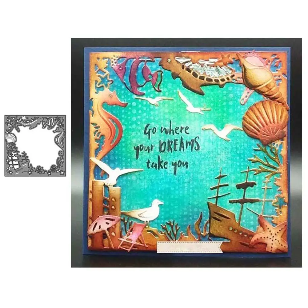 

Sea Animal Metal Cutting Dies DIY Scrapbooking Paper Cards Album Photo Stencil hot