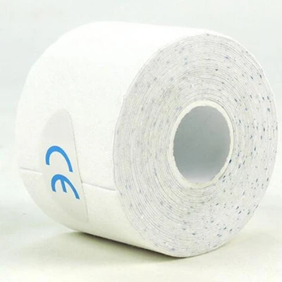 white 5 см x 5 м кинезиологические ленты эластичный бинт хлопок клейкая фитнес-лента спортивная травма мышечная лента колено протектор бинт - Цвет: white