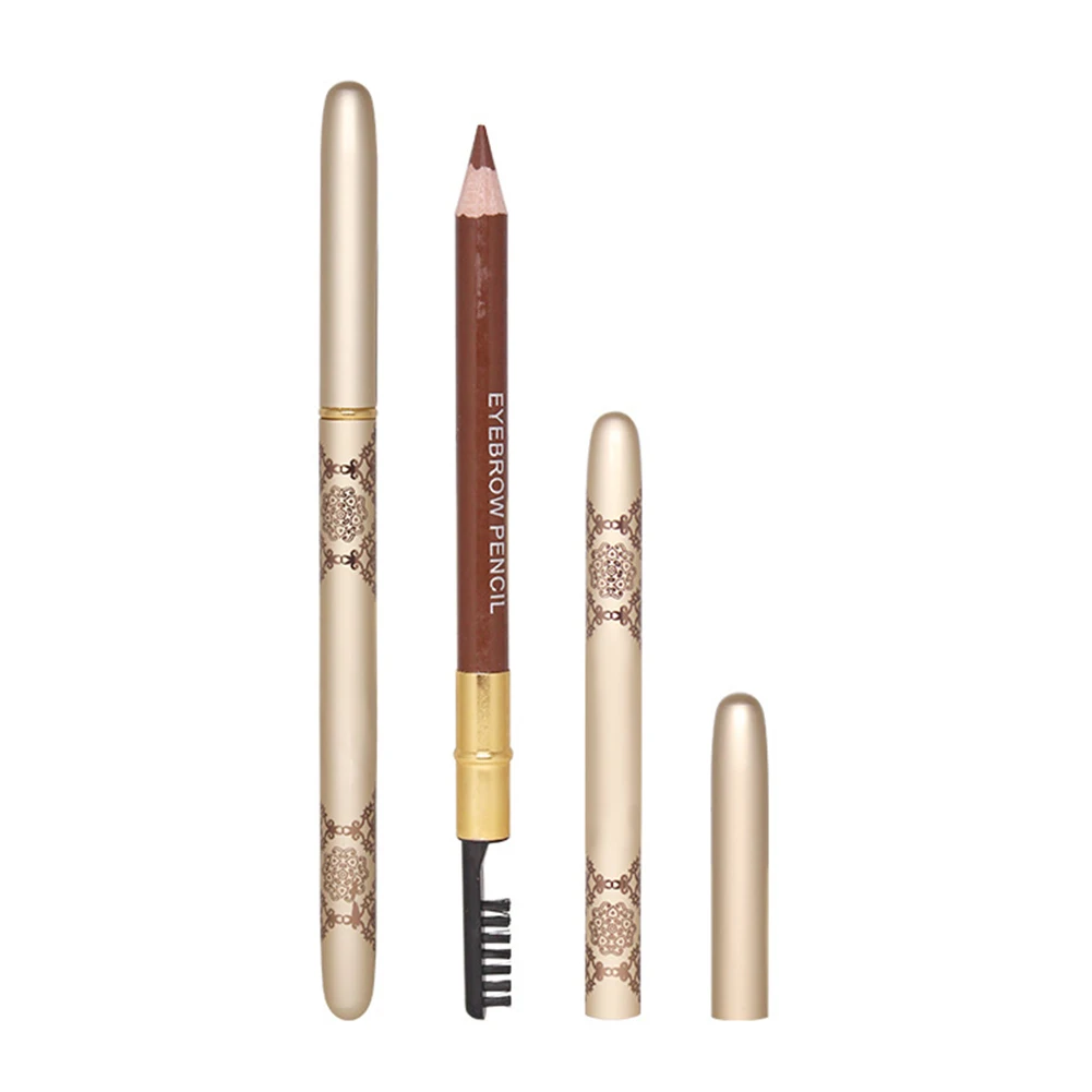 

ELECOOL 5Colors Eyebrow Pencil Double Head Waterproof Long-lasting With Brush Head Cosmetics Easy Coloring Natural Eyebrow Pen P