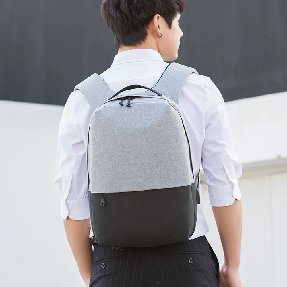 Aelicy Mochila Anti-robo de carga USB hombres portátil mochilas para adolescentes hombre Mochila de viaje bolsa de la escuela con cargador USB