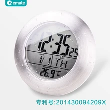 Fashion waterproof bathroom electronic LED digital font b clock b font super induction thermometer font b