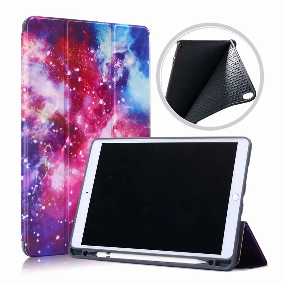 

Trifold Stand Magnetic Soft Back Case for iPad Air 3 2019 3th Generation 10.5 inch cover for ipad pro 10.5 2017/15 case+film+pen