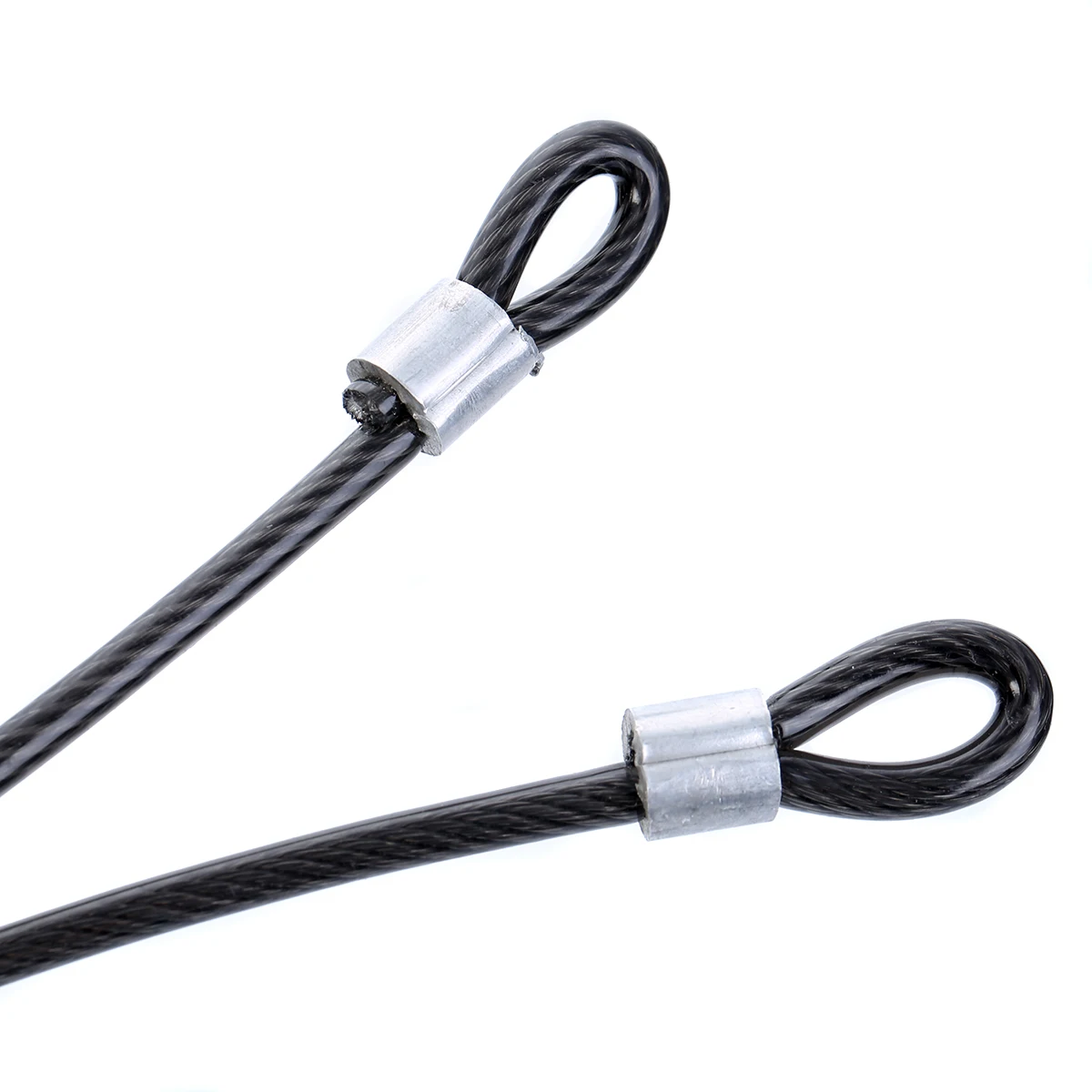 Outdoor Sports Double Loop Bike Bicycle Security Cable Lock Steel Strap U-Lock 100cm x 6mm Cycling Safety Scooter Guard