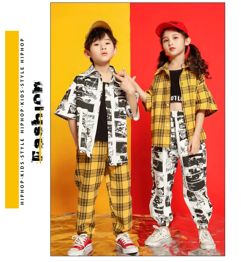 Girls children's clothes Set 4 6 8 10 12 14 16 Years clothes hip hop tshirt kids dance costume kids jazz boy's tracksuit 140 160 170 (6)