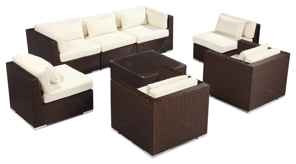 Outdoor Furniture Patio Sofa Sectional Molokai 8pc Set Wicker | Мебель