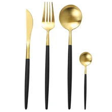 Stainless Steel Flatware Set Including Fork Spoons Knives Tableware Home Bar Hogard