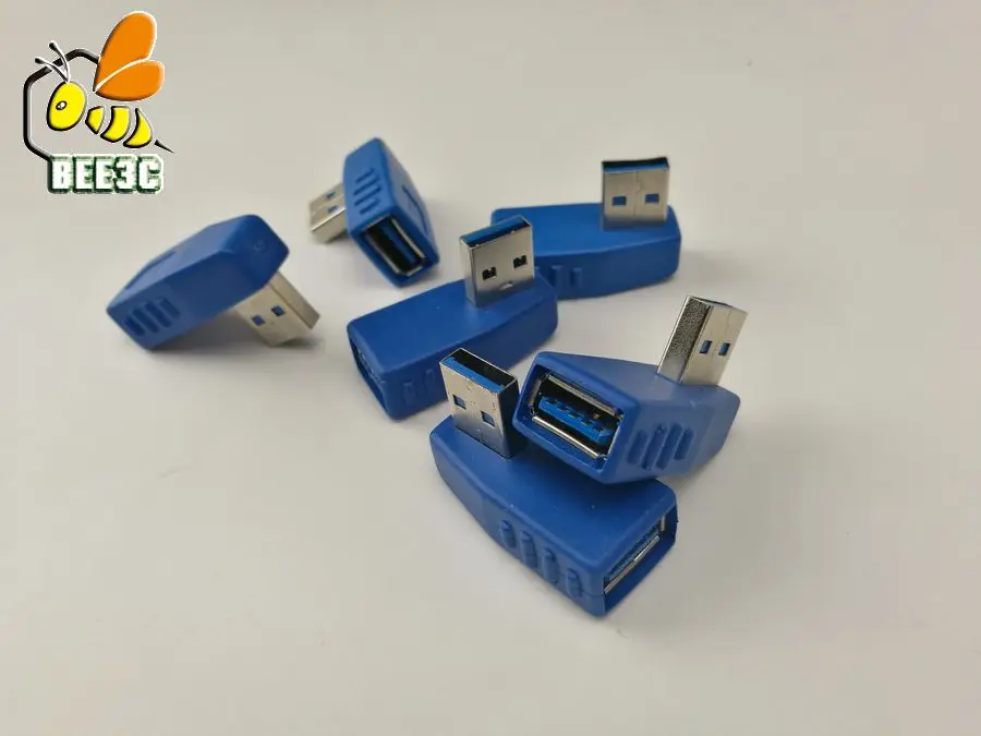 USB 3.0 Тип мужской/женский голубой угол крест Тип адаптер переходник Пол Changer Разъем USB3.0 быстро скорость 100 шт